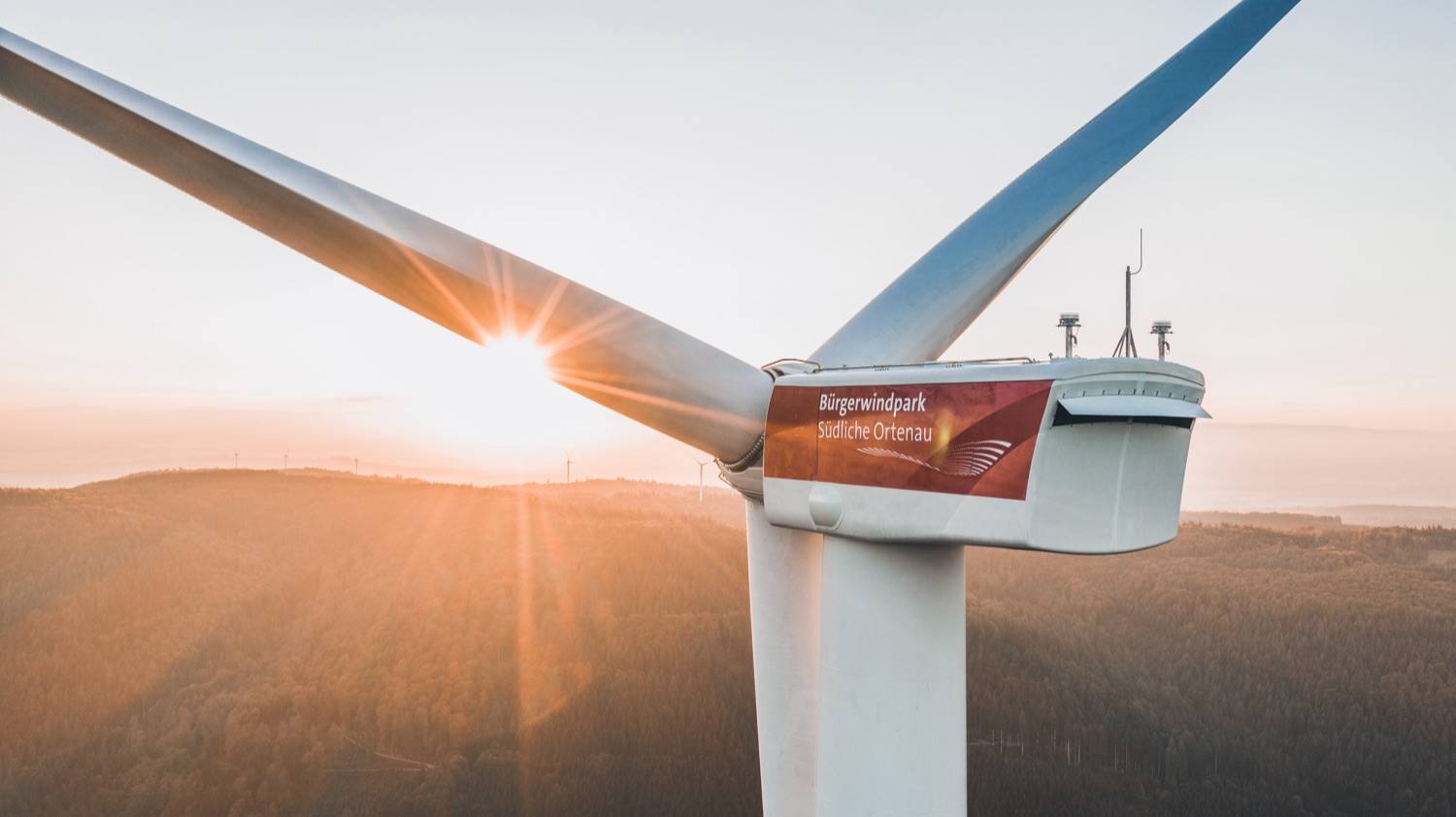 Windenergieanlage im Bürgerwindpark Südliche Ortenau